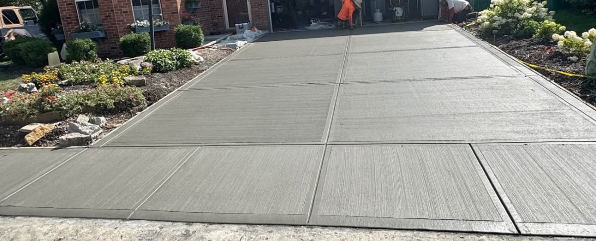 Custom garden concrete walkway Calgary