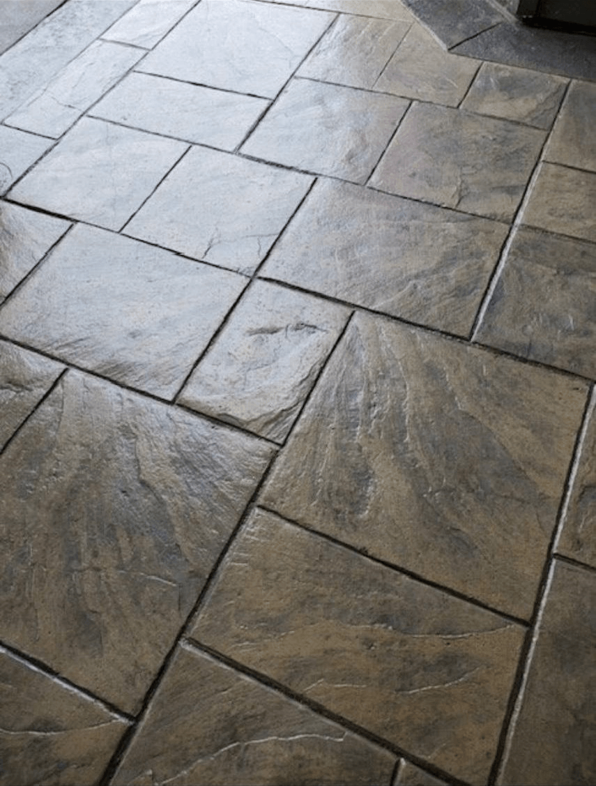 Decorative stamped concrete pattern Calgary